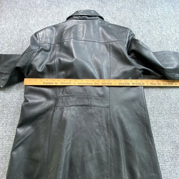 Pelle Studio By Wilsons Leather Jacket Womens Black XL Button Mid Long Classic - Picture 10 of 16
